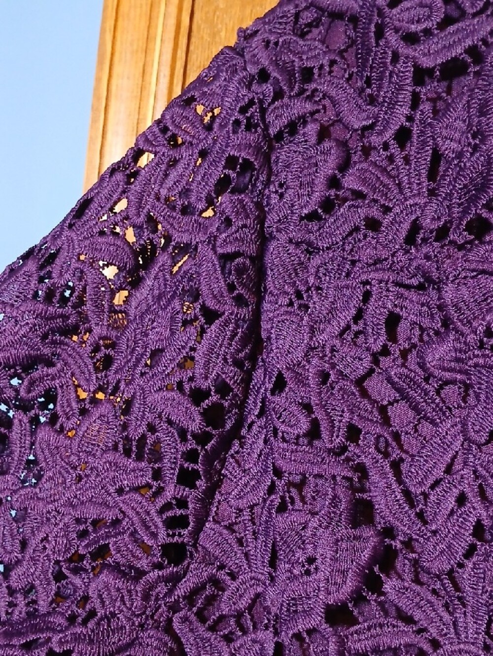 Jessica London Deep Purple Lace Evening Dress 18W - Picture 5 of 8